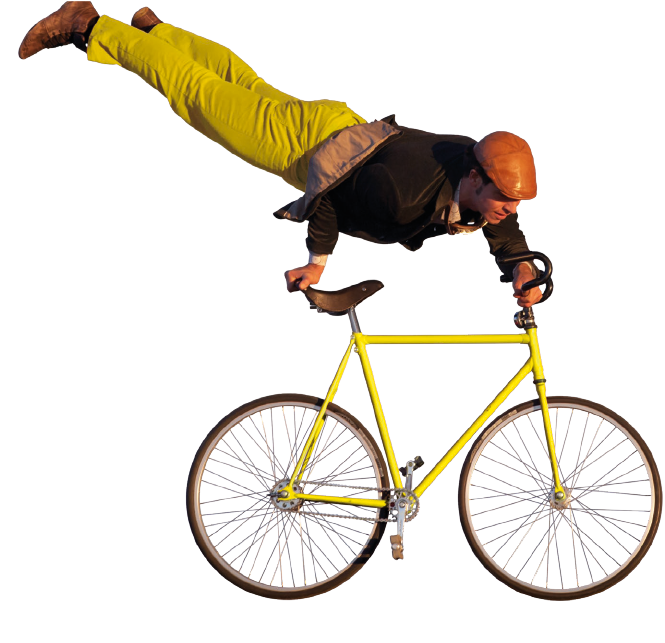 Equilibriste sur vélo